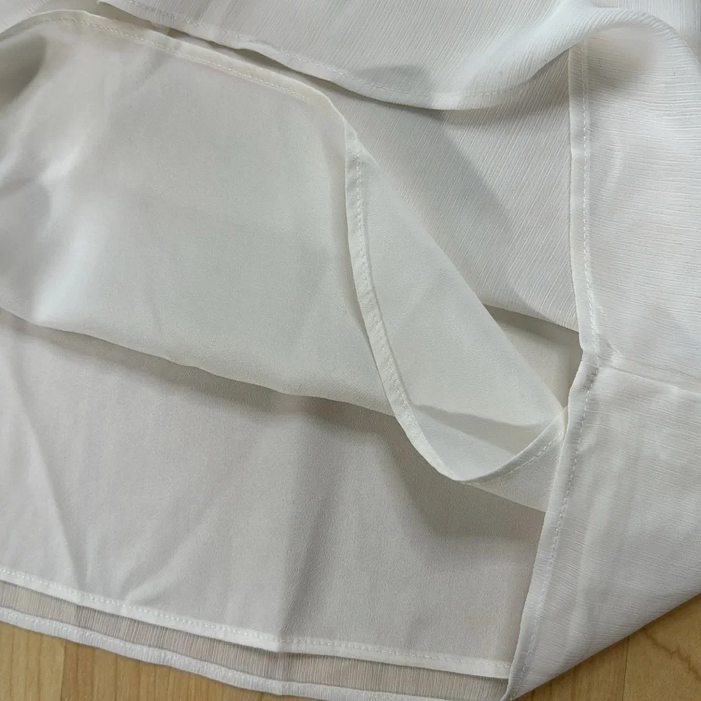 J. Crew Turtleneck Crepe Lined Long Sleeve Blouse Size XL
